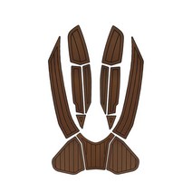 제트보트맞춤형 해양 보트 바닥재 EVA 제트 스키 미끄럼 방지 패드 인조 티크 자체 접착 매트 Seadoo Wake, 01 Dark Brown and Black