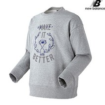 뉴발란스 NBNC91N413-GR 608 일러스트 남녀공용 긴팔티 맨투맨