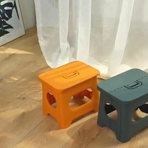 캠핑 휴대용 간이의자 자취생 튼튼 발받침대 화장품스툴 카페가구 일인쇼파, 옐로우(대)