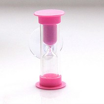 달자샵 1+1 어디든 흡착 고정 3분 타임 모래시계 올바른 양치시간 타이머, 1Pcs+1Pcs, 옐로우