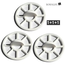 본라이프 1+1+1 국산 이물질 머리카락 제거 욕조망 거름망 배수구망 욕실 배수구 걸음망 35mm 크롬 백색, 화이트1+1+1