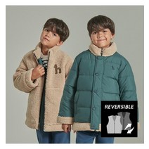 헤지스키즈 에센셜 양털 플리스 리버시블 덕다운 (HSW71JN02G_GN)