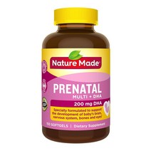 네이쳐 메이드 임산부용 멀티비타민 DHA 프리네이탈 150정 (소프트젤) Nature Made Prenatal Multi + 150 Softgels, 1개