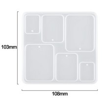 견고한 귀걸이 펜던트 에폭시 실리콘 몰드 기하학 마름모 삼각형 목걸이 열쇠 고리 수지 쥬얼리 액세서리, 10 09