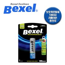 (보호회로 탑재) 벡셀 18650 리튬이온 충전지 3000mAh 3.7V / 리차저블