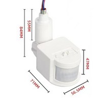 근접센서 12V 모션 센서 220V 110V PIR 움직임 감지기 자동 적외선 벽 마운트 타이머 야외 24V LED 조명 스위치, [03] White, [02] DC-24V