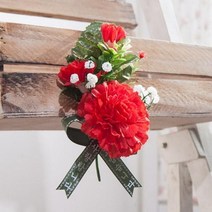 바보사랑 3송이 카네이션 코사지 (벌크) 조화 꽃 어버이날 감사 선물 FAICFT.플라워트리, 핑크