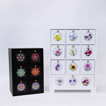 다용도 보관 약장함, 02.6칸 사각꽃2