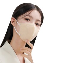 CLA 데일리 컬러 KF94 새부리형 비말차단 보건용 마스크 대형, 베이지, 50매