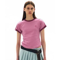 PARTIMENTO WOMEN 컬리지 스트라이프 링거 티_핑크 COLLEGE STRIPE RINGER TEE_PINK