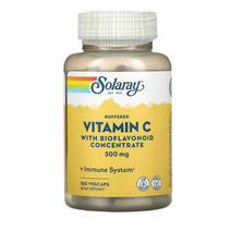 Solaray 바이오플라보노이드 중화 비타민 C 농축물 500mg 베지 캡슐 100정, 1개