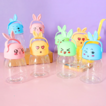 키득키득 PVC용기[리본토끼 손잡이] 10개 1봉