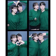남녀공용 초록색니트 커플니트