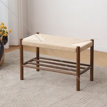 심플 원목 우드 라탄 신발장 옆 1 2인용 벤치 의자 60 70 110cm, 호두색 70cm 1인용