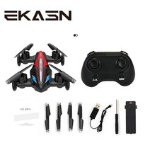 [품질 보증] EKASN K5 드론 육지공중 양용 드론 스크롤 기능+ 헤드프리 모드+고저속 전환+미세조정+원터치 이착륙 기능+비상정지 기능 추가, 파란