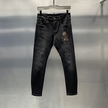 남성 기모 청바지 벨트 팬츠 명품 사계절 본딩 바지 작업복 테이퍼드핏 방한 일자핏