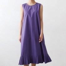 특가존Yh87Q92 밑단플리츠민소매원피스 1033208 DRESS 면원피스 블랙 Black 블루 Blue 바이올렛 Violet