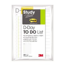 SEK4646883M)포스트-잇 스터디메이트(657/D-Day투두리스트)