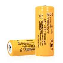 26650배터리 리튬이온충전지 KC인증 5000mAh(고방전), 단품