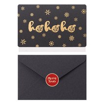 6pcs 메리 크리스마스 인사말 카드 비즈니스 엽서 초대장 크리스마스 새해 카드 봉투, F
