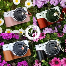 (멜튼)소니 A6000 우드속사케이스(천연소가죽).멜튼, (A6000_우드속사_와인레드)