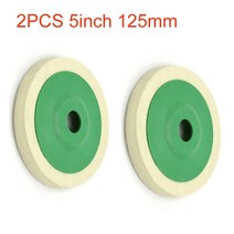 양모휠 양모패드 2 pcs 125mm 5 인치 울 펠트 연마 연삭 휠 패드 폴리셔 버핑 휠 앵글 그라인더 연마 휠 연마 디스크, 없음