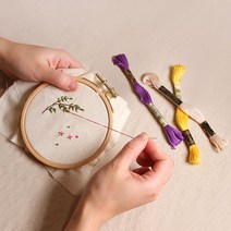 DIY 프랑스자수 키트 취미 핸드메이드 선물 인테리어 감성 2타입[DIY French-Style Embroidery Kit for Hobby Hand-Made Gift 2Type], 프리미엄25종(Premium 25 items)