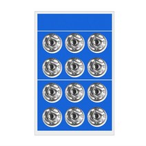 스냅 버튼 블랙 실버 메탈 패스너 프레스 8/12/16/18/20mm 철 스터드 도금 라운드 의류 봉제 액세서리, [11] Silver 19mm 12pcs