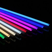LED T5 간접조명 플리커프리 일자등 컬러 슬림형광등 라인 무드등 LED바, 1200mm 20W, 청색