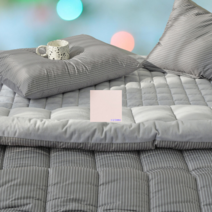 누비지오차렵이불 슬립푸 타미 차콜 극세사 침구세트 고등학생기숙사