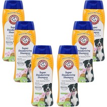 Arm & Hammer for Pets 강아지용 슈퍼 탈취 샴푸 | 최고의 냄새 제거 애견 샴푸 | 모든 개 및 강아지에게 적합 신선한 키위 블로썸 향 591.5ml(20온스), Deodorizing Shampoo, 20 Fl Oz - 6 Pack