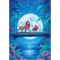 Tenyo 1000 개 지그 소 퍼즐 라이온 킹 달빛 하쿠나 마타 타 (51x73.5cm), 1개, 상품명참조