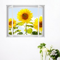 cy566-자연속에서힐링을 창문그림액자(중형) 뮤럴시트지 A타입-내부창문형/4-언덕나무, A타입내부창문형