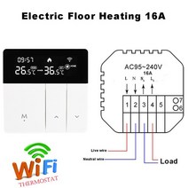 실내 온도 조절기 보일러 minco 홈 wifi 스마트 컨트롤러 tuya 앱 원격 제어 alexa google 홈 yandex alice와 함께 작동, 와이파이 전기 와이