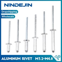 100/50/30pcs 팝 리벳 알루미늄 M3.2 M4 M4.8 돔 헤드 블라인드 스틸 섕크 맨드릴 배기, 02 8mm_01 M3.2  100pcs