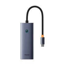 베이스어스 울트라조이 7in1 C타입 멀티 포트 허브 HDMI 4k 60Hz, 그레이(B00052805813-00)