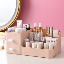[빠른배송+쿠폰혜택] 깔끔 정리 서랍식 화장품 정리함 다용도 서랍형 수납함, 핑크