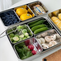 스테이828 스텐 칸칸 나눔용기 밧드 가니쉬 보관용기 5size