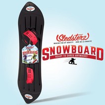 Sledsterz Geospace 오리지널 아동용 스노우보드 (블랙 레드 바인딩), Black