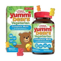 Yummi Bears 채식주의자 Multivitamin 종합비타민 멀티비타민 Mineral 미네랄 SplementGummy 비타민 90 Gummies 구미 젤리, 채식 멀티