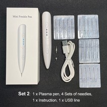 피지제거기 플라스마 펜 주근깨 제거 펜 사마귀 제거제 두더지 문신 제거제 기계 피부 태그 제거 반점 클리너 뷰티 케어, 흰색 세트 2