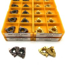 선반 밀링 바이트 mmt 11er 16er 22er ag60 vp15tf 나사 선삭 공구 초경 인서트 강 가공 cnc 금속 공구 절단 선삭 인서트, 11ir ag60