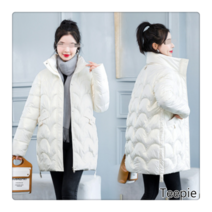 티피/Teepie 블링블링 겨울 루즈핏 여성 하프 패딩 점퍼