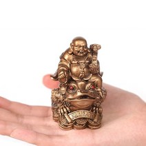 삼족두꺼비 재물 금전운 풍수 장식품 부 황금 개 홈 오피스 탁상, 청동