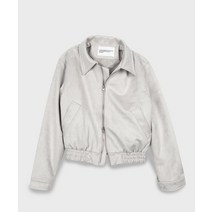 [빠른출고]/PLACE STUDIO 비건 투웨이 블루종 스웨이드 밴딩 점퍼 자켓 [아이보리] Vegan Two-way Blouson Suede Banding Jumper Jacke