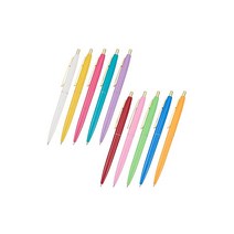 빅 Bic 볼펜 클릭골드 0.5 유성 검정 매끈 컬러풀 10개세트 CLG05-FWM
