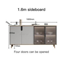 주방선반 수납장 싱크대하부장 800 1000 이탈리아 라이트 주방 캐비닛 럭셔리 스토리지 사이드 보드 홀 입구 정원 가구 세트, 2.16m sideboard