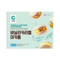 청정원 홈카페 청정원 바닐라카라멜 마카롱 250g (25g 10) 어린이 회사 탕비실 간식 여행 토스트 야식 술안주, 24개
