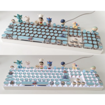 커스텀키보드 게임용 피규어 원형 타자기, 공식 표준, 짱구B (104키), 일반형