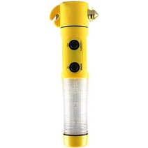 40 개/몫 4in1 다기능 자동차 비상 안전 해머 손전등 경고등 커터 나이프 생명을 구하는 구조, 한개옵션0